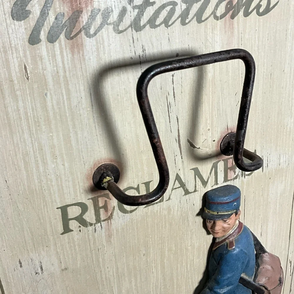 Vintage Style Wall Decor French Country Mail Organizer with Bicycle Design